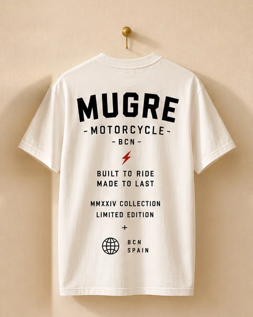 Camiseta 001 de Mugre Motorcycle, vista trasera