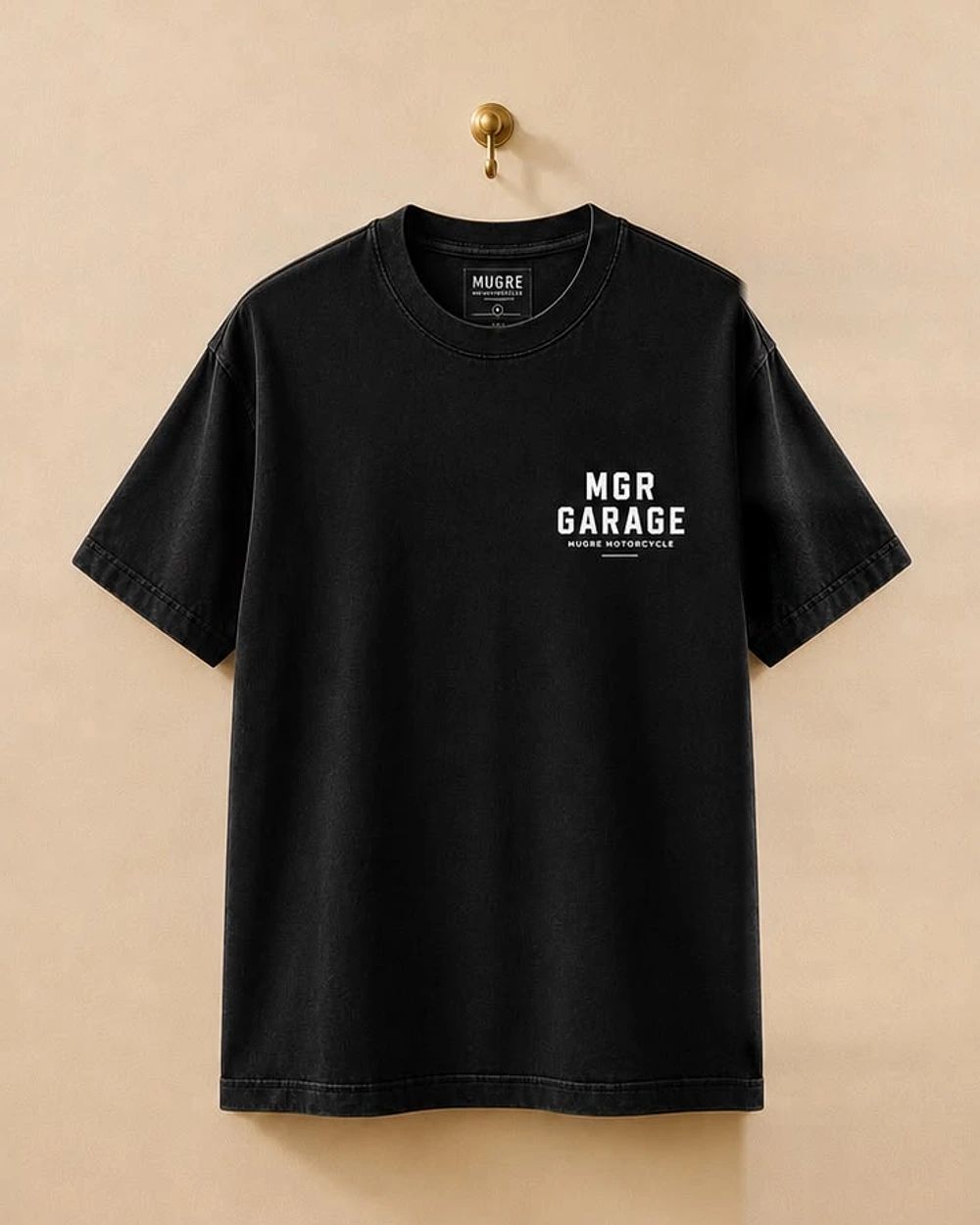 Camiseta MGR-BLACK de Mugre Motorcycle, vista delantera